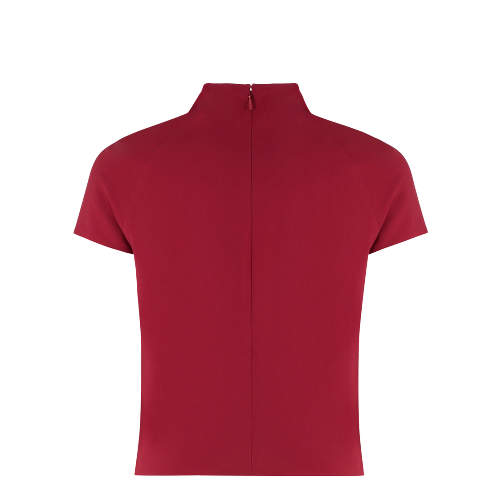 Red Cardigan Draped Neck Top