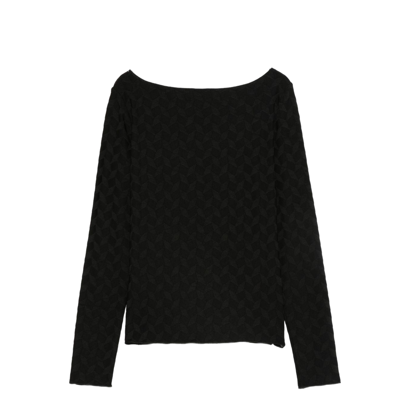 Jacquard Jersey Jumper with a Geometric Pattern