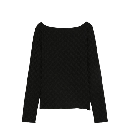 Jacquard Jersey Jumper with a Geometric Pattern