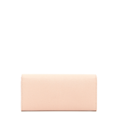 Baguette Leather Wallet - Pastel Pink