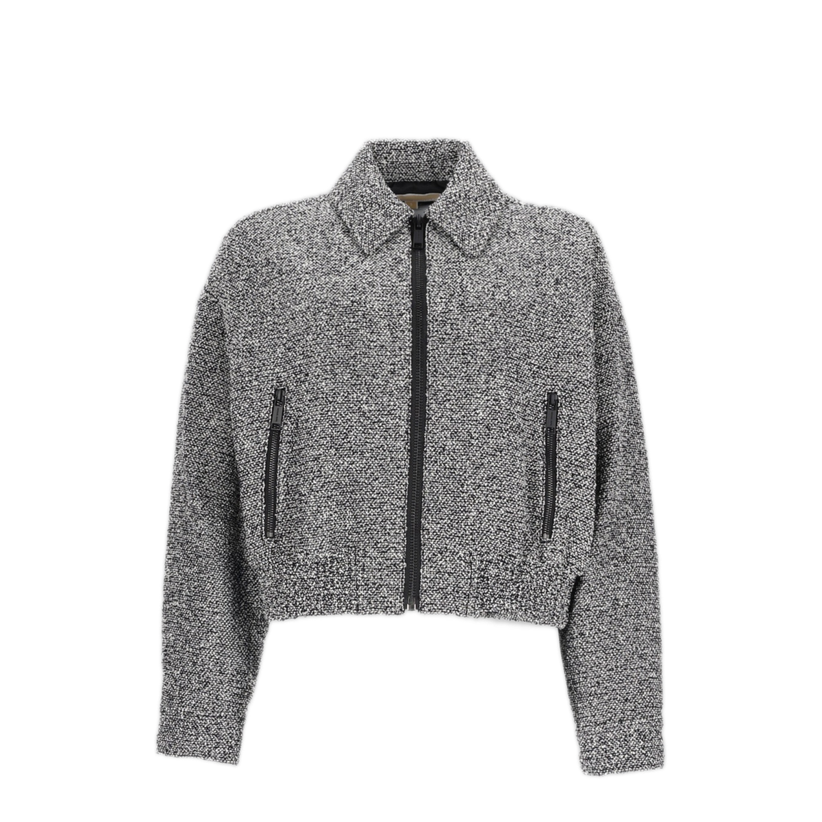 MAYFEYR - MICHAEL BY MICHAEL KORS - Bomber Jacket In Cotton With Zip - MT620LUH6U004BLACKBONE