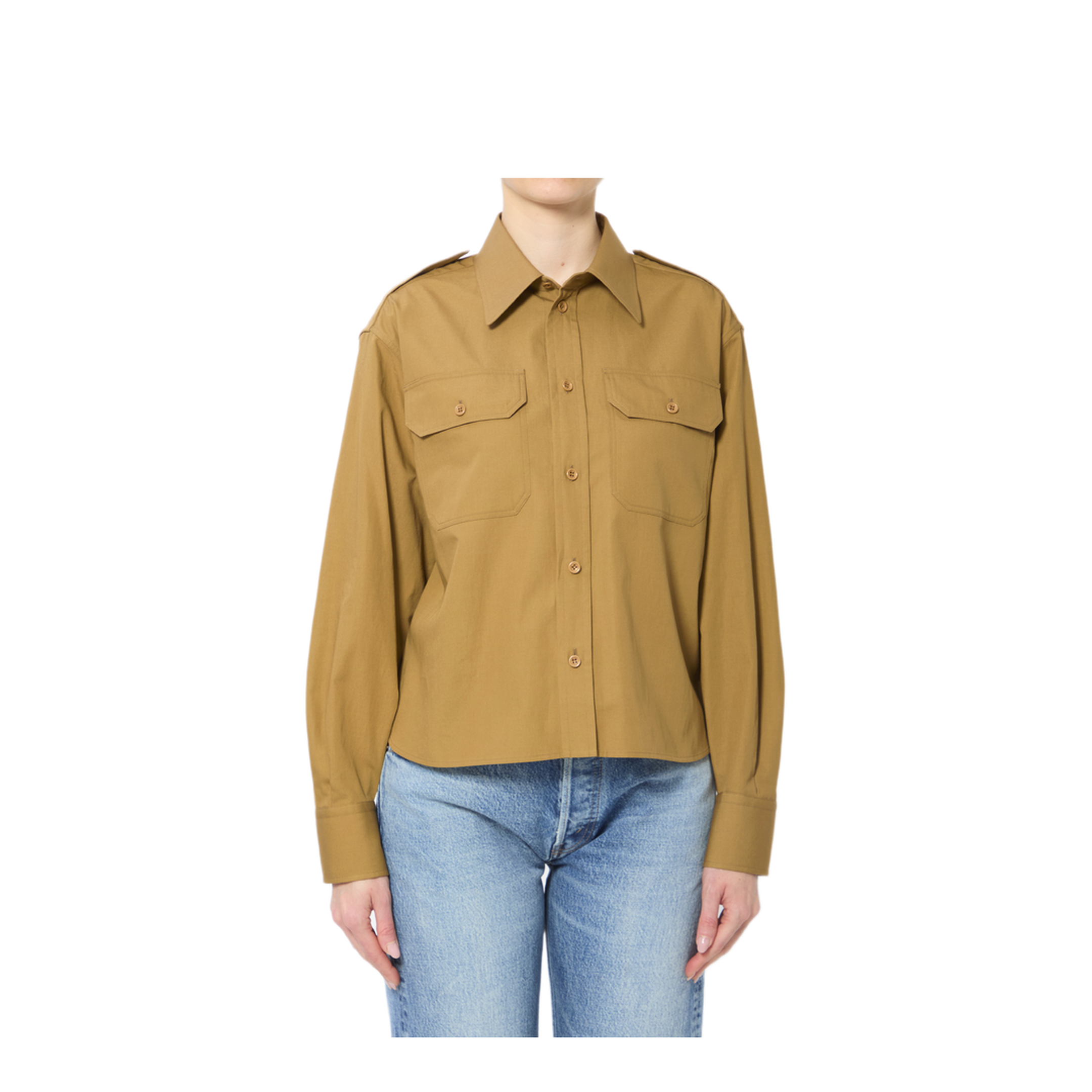 MAYFEYR - Celine - Cropped Shirt In Cotton And Linen - RC0BU331818CH