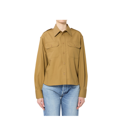 MAYFEYR - Celine - Cropped Shirt In Cotton And Linen - RC0BU331818CH
