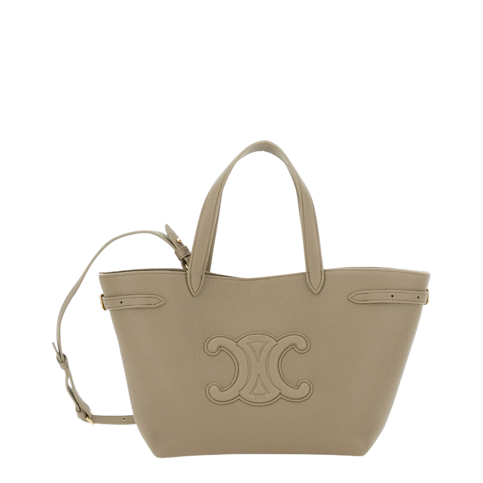 Mini Cabas Anais Cuir Triomphe in Grained Calfskin - Tan