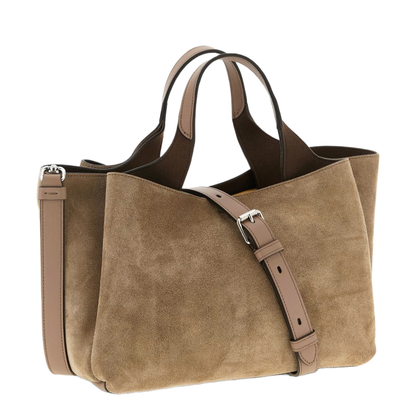 Brown Double Top Handle Tote