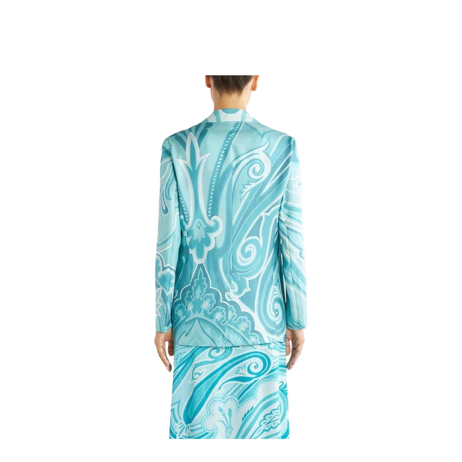 Swirl-Print Blazer