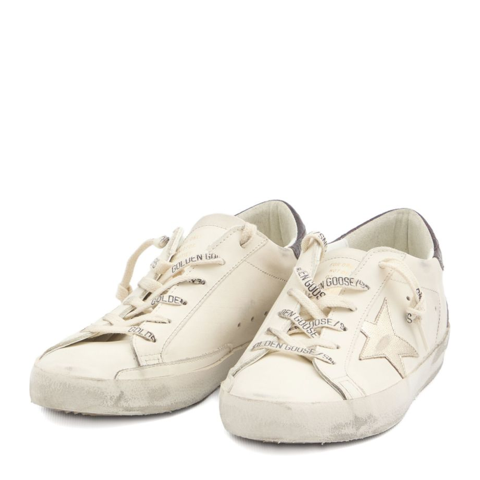 White Super-Star Crocodile-Effect Sneakers