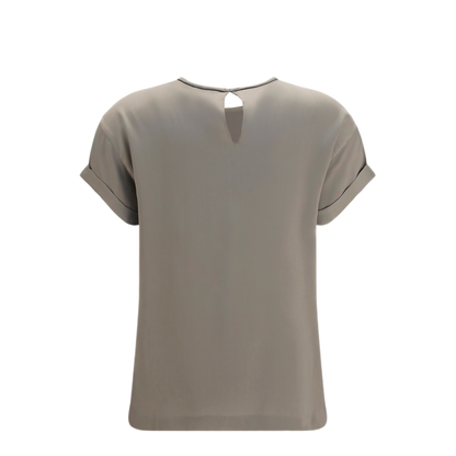 MAYFEYR - Brunello Cucinelli - Silk Blouse With Monili Chain - M0C59DE310C9125