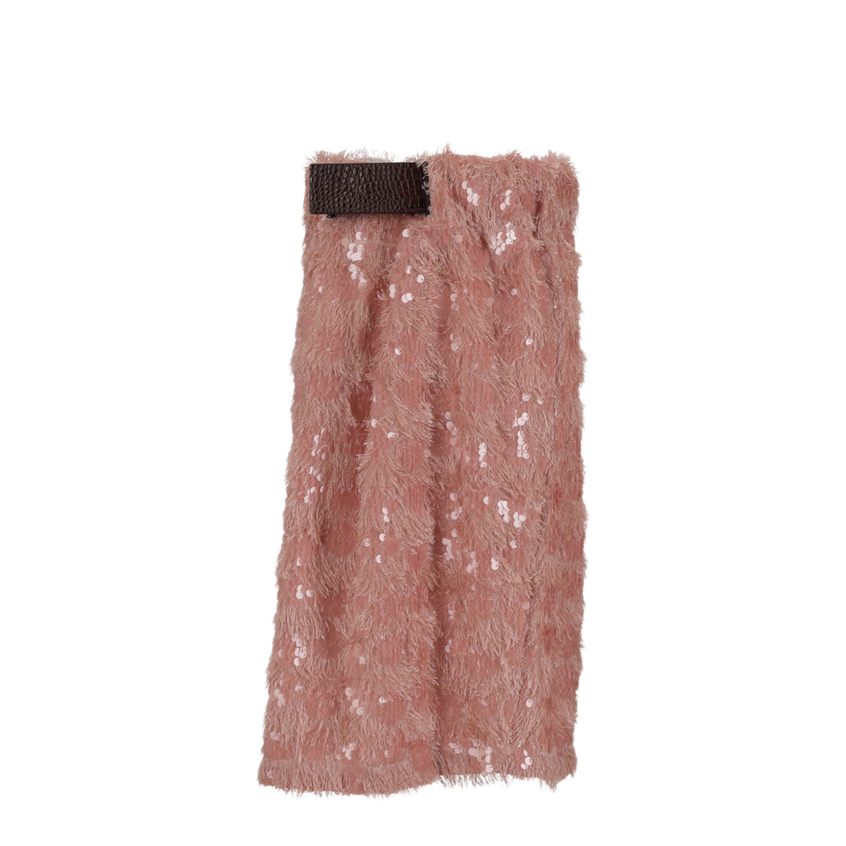MAYFEYR - NICCOLÒ PASQUALETTI - Chimera Midi Skirt Sequins Leather Belt - NP07S001PESQROSA