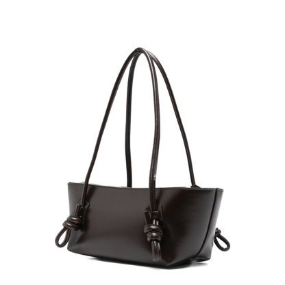 Fleca Medium Calf Leather Shoulder Bag - Brown
