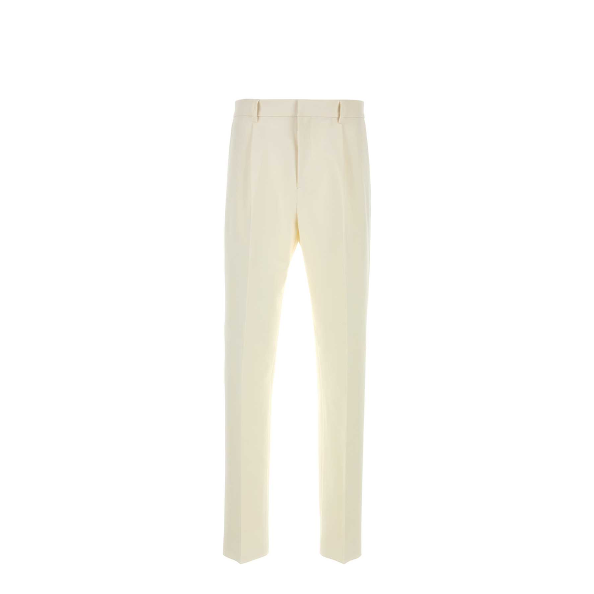 MAYFEYR - Ferragamo - Ivory Cotton Blend Pant - 145816795559WHITE