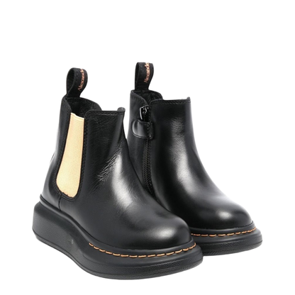 Ankle Boot with Contrasting Elastic on the Side