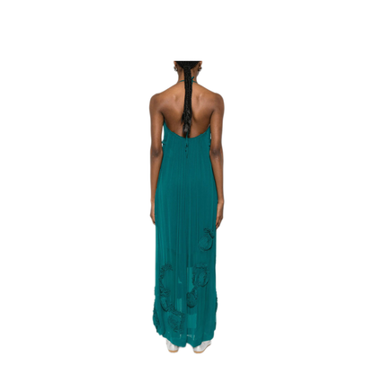 MAYFEYR - Dries Van Noten - Drina Viscose Long Dress With Floral Appliqués - 0110323376508