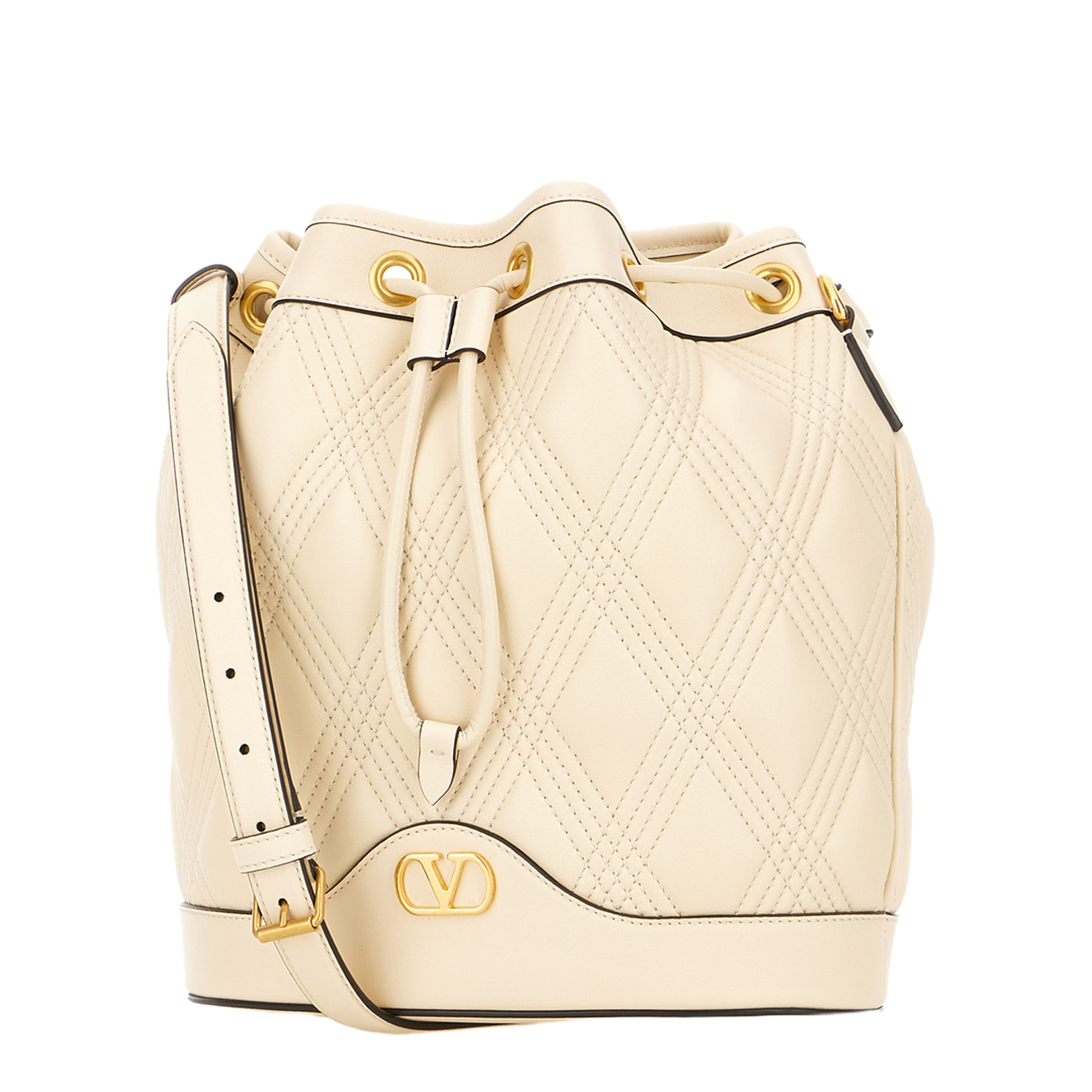 Ivory Leather Crossbody Bag