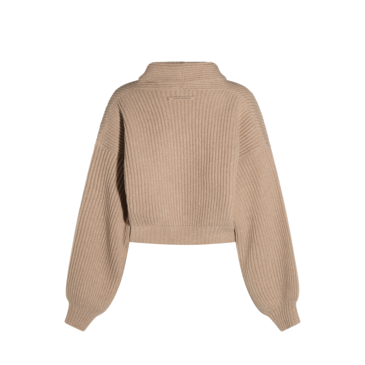 Ribbed Wool Cropped Cardigan
