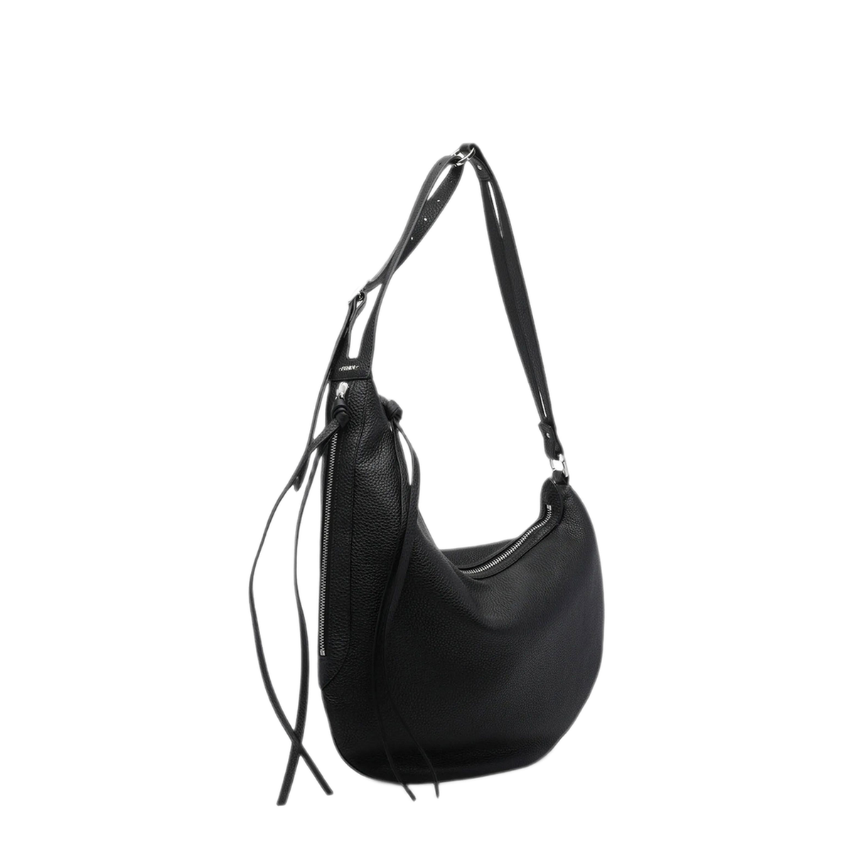 Oyster Large Calfskin Shoulder Bag - Black