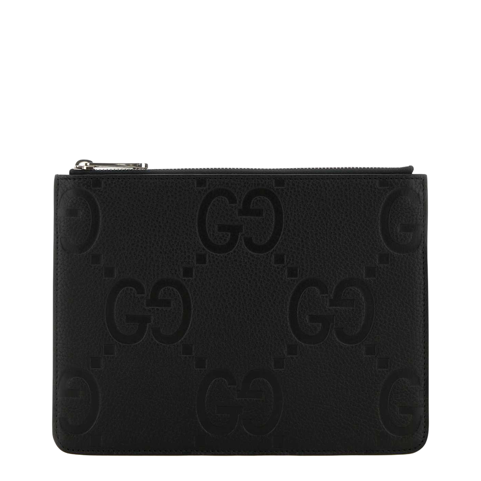 Medium Clutch in Black Leather