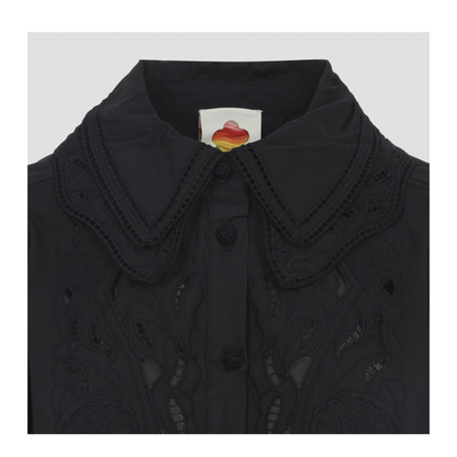 MAYFEYR - Farm Rio - Embroidered Long Sleeve Cotton Shirt - 351923L0002