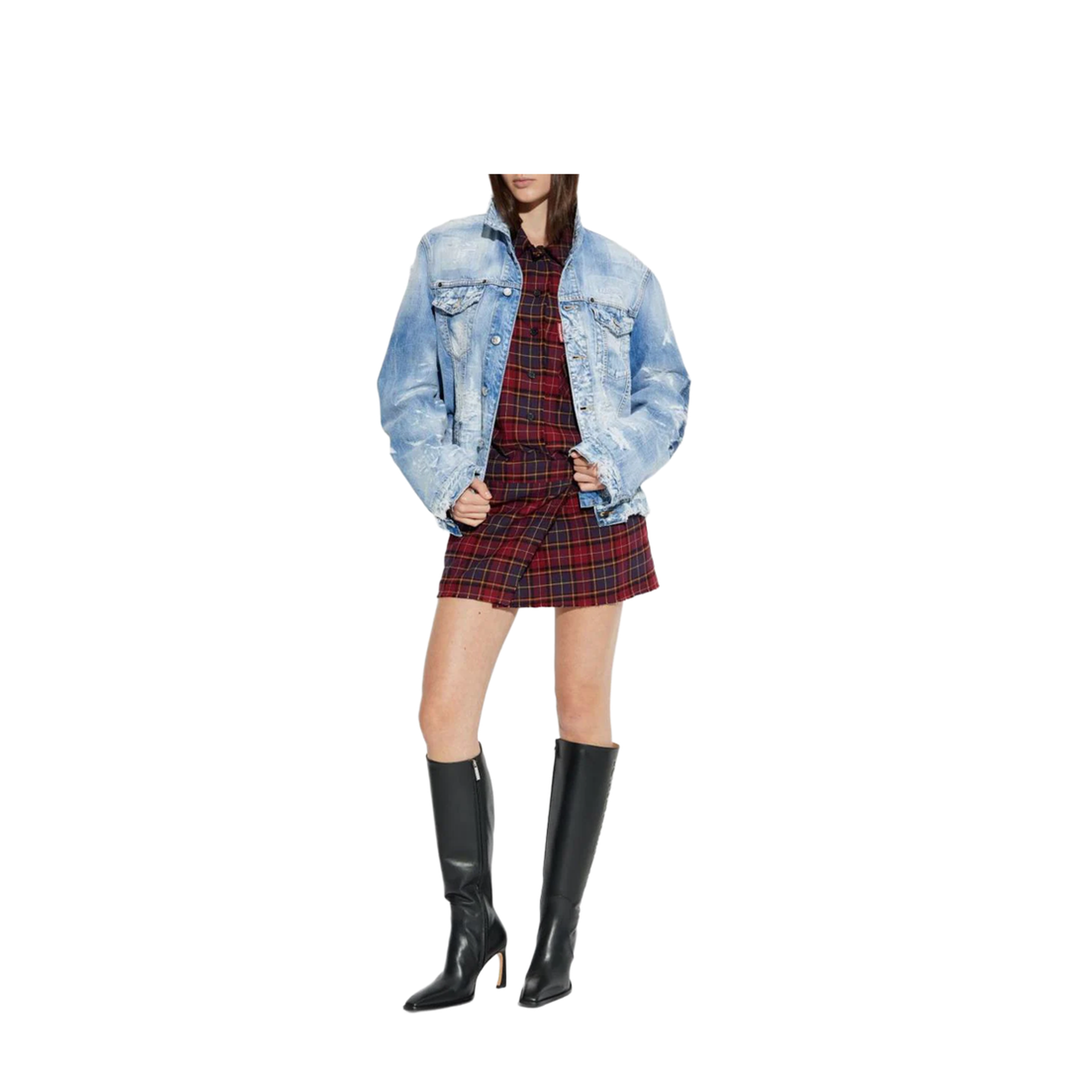 Check Flannel Arrow Dress