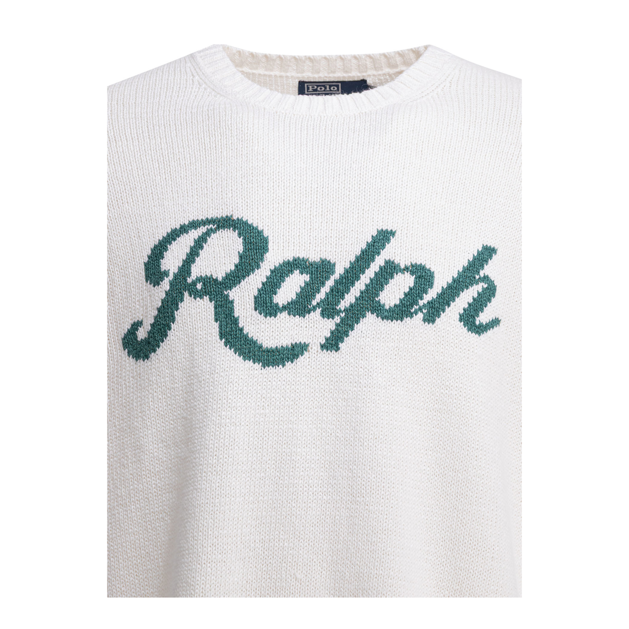MAYFEYR - Polo Ralph Lauren - Crew Neck Sweater With Logo - 710A12989001DECKWASHWHITE