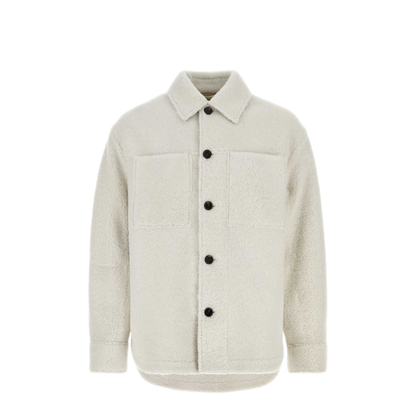 MAYFEYR - Bottega Veneta - Chalk Shearling Oversize Shirt - 791329V4AX09908