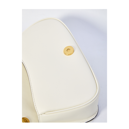 Blondie Leather Top Handle Bag - Cream