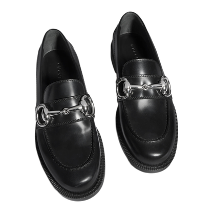 MAYFEYR - Gucci - Black Shiny Leather Flat Shoes - 87518017X001000