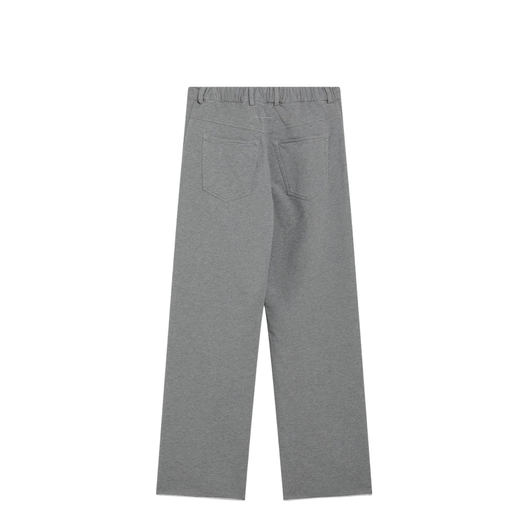 Grey Mélange Cotton Trousers