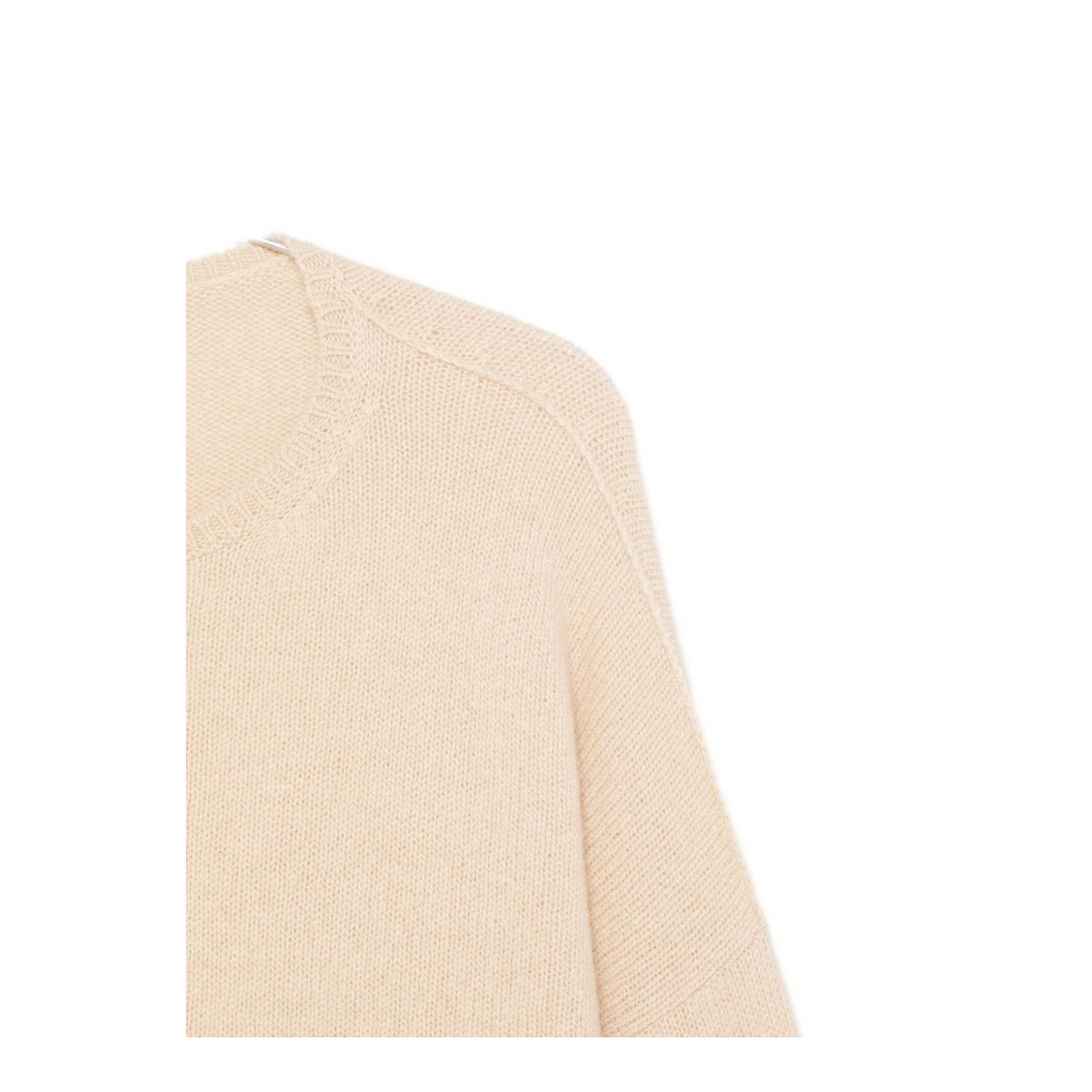 MAYFEYR - Apuntob - Beige Fine Knit Crew Neck Sweater - P1890TS998NATURALE