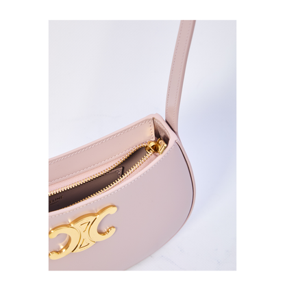 Medium Tilly Bag in Shiny Calfskin - Bleached Pink