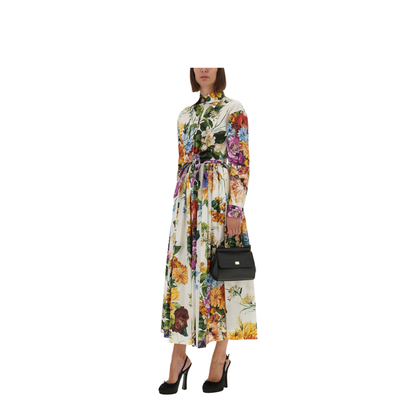 Floral Print Poplin Shirt