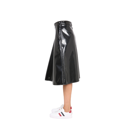 Patent-Effect A-Line Skirt