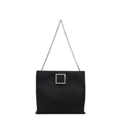 Trompette Clutch Satin Black