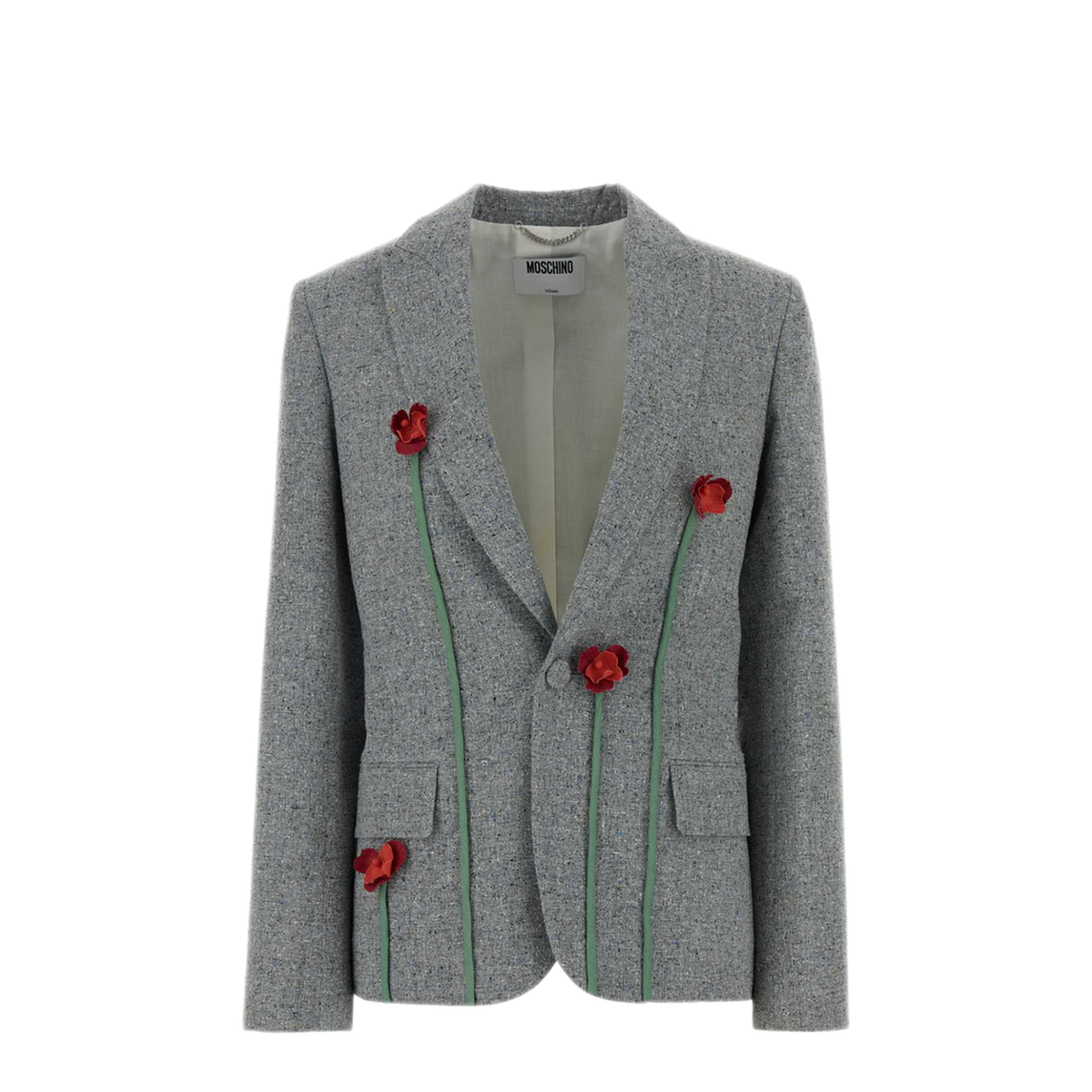 MAYFEYR - Moschino - Melange Grey Silk Blend Blazer - 261D051204141485