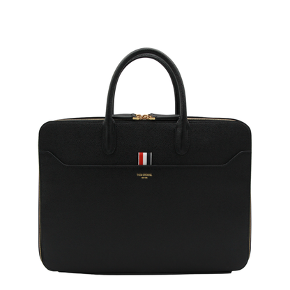 Black Double Brass Zipper Bag