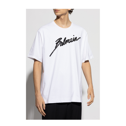 T-shirt with shimmering appliqués