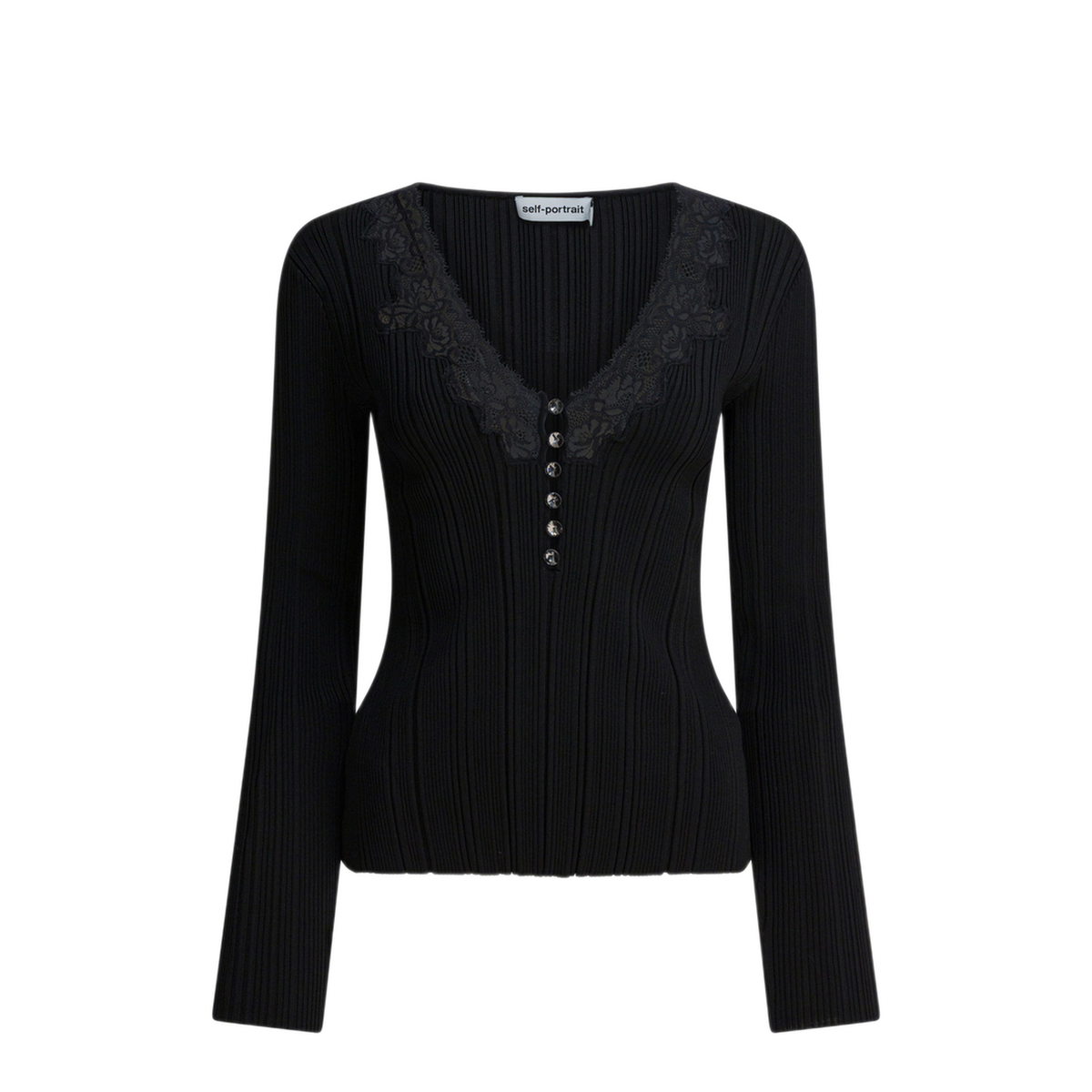 MAYFEYR - Self Portrait - Top With Lace - AW25042TBBLACK