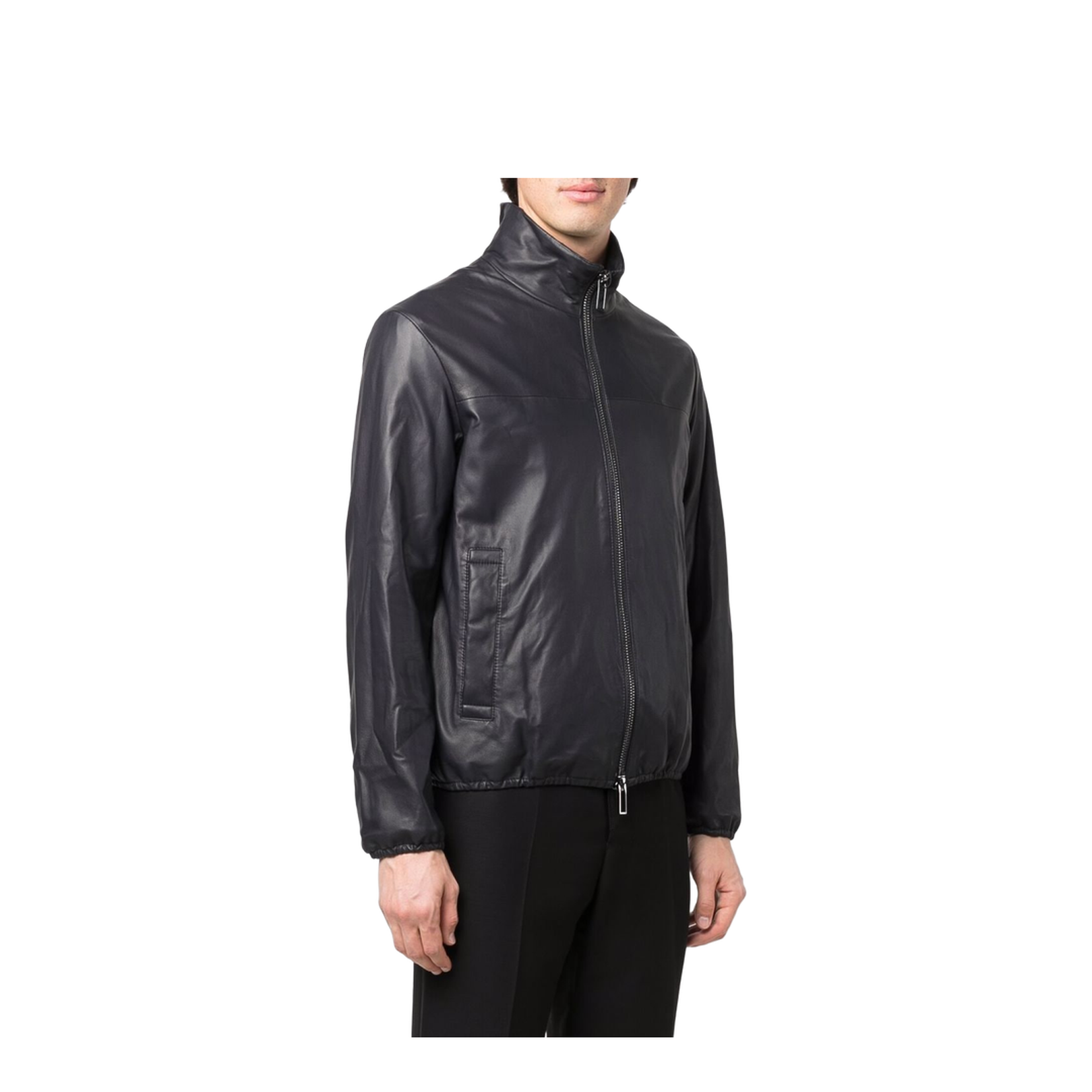 Lambskin Leather Zipped Jacket