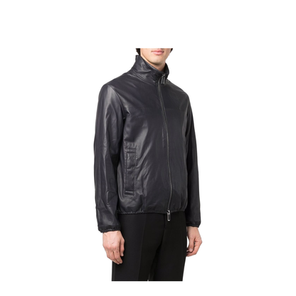 Lambskin Leather Zipped Jacket