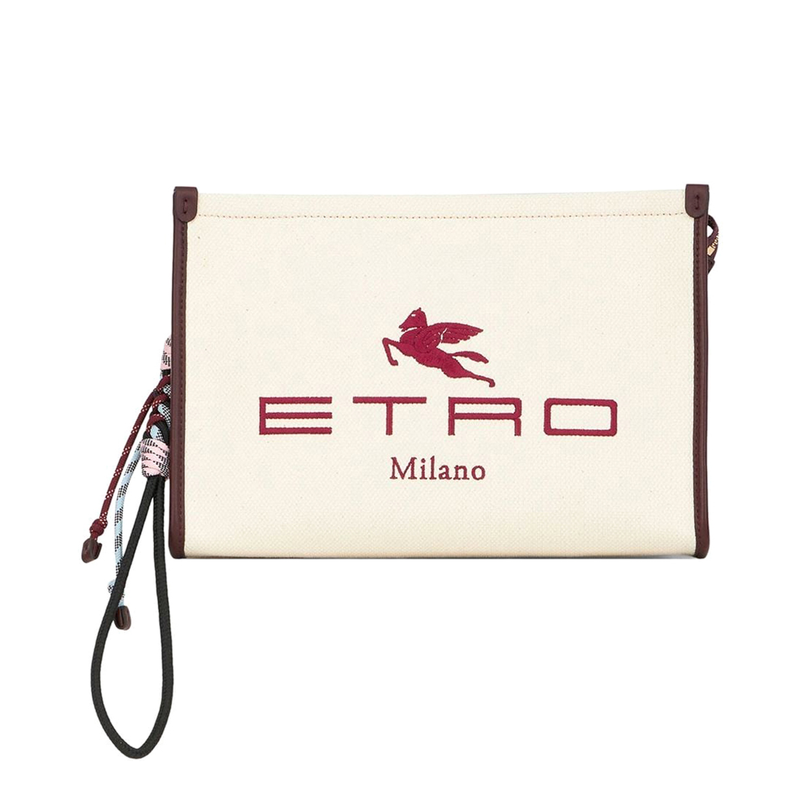Logo-Detail Zipped Clutch