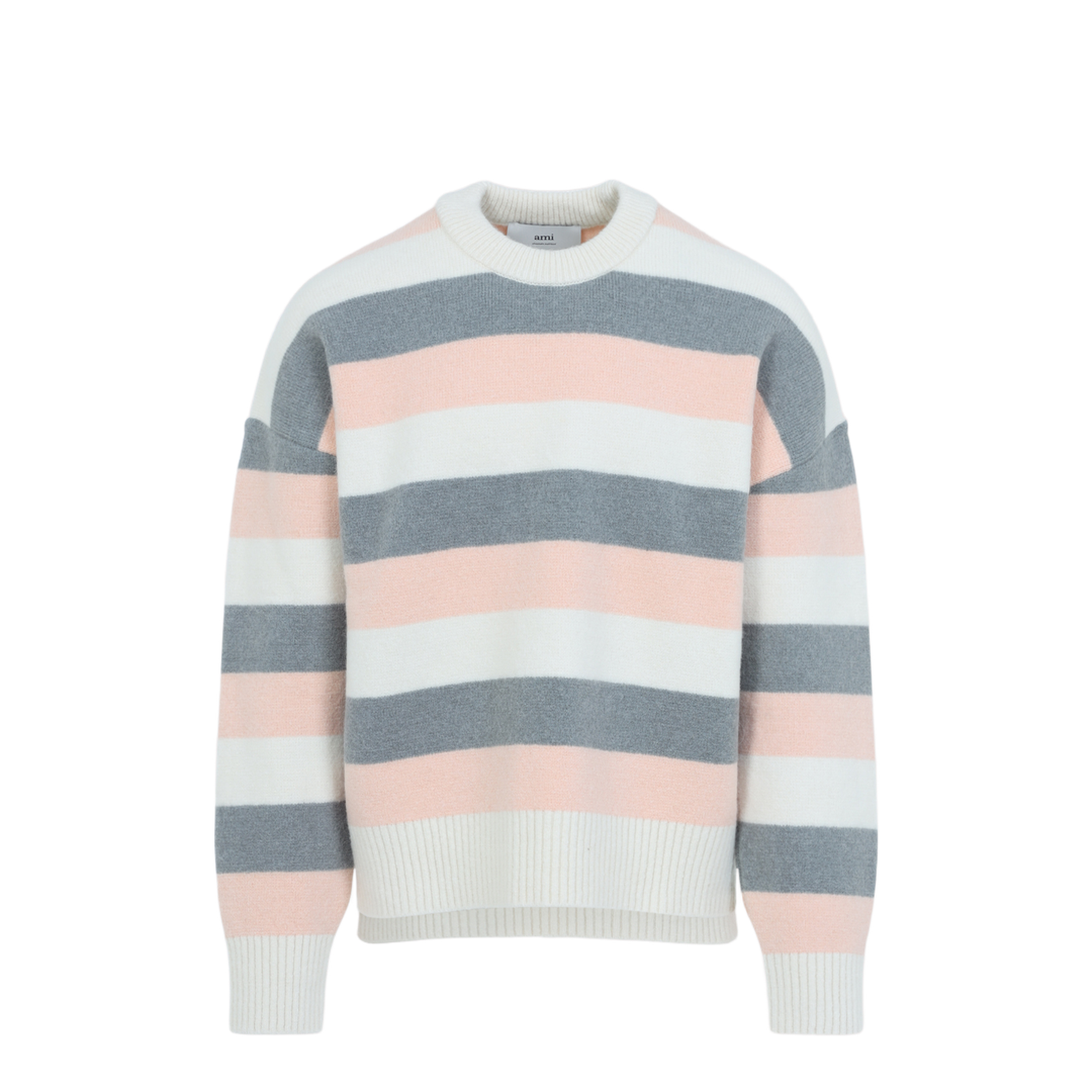 MAYFEYR - Ami Paris - Striped Crewneck Sweater - UKS841KN0126