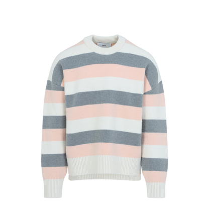 MAYFEYR - Ami Paris - Striped Crewneck Sweater - UKS841KN0126
