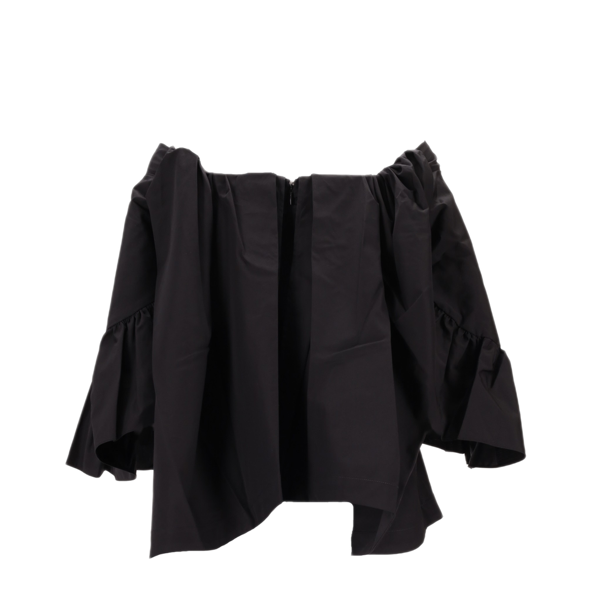 MAYFEYR - MERYLL ROGGE - Top With Back Drape And Ruffle Sleeves - 500559WS25BLACK