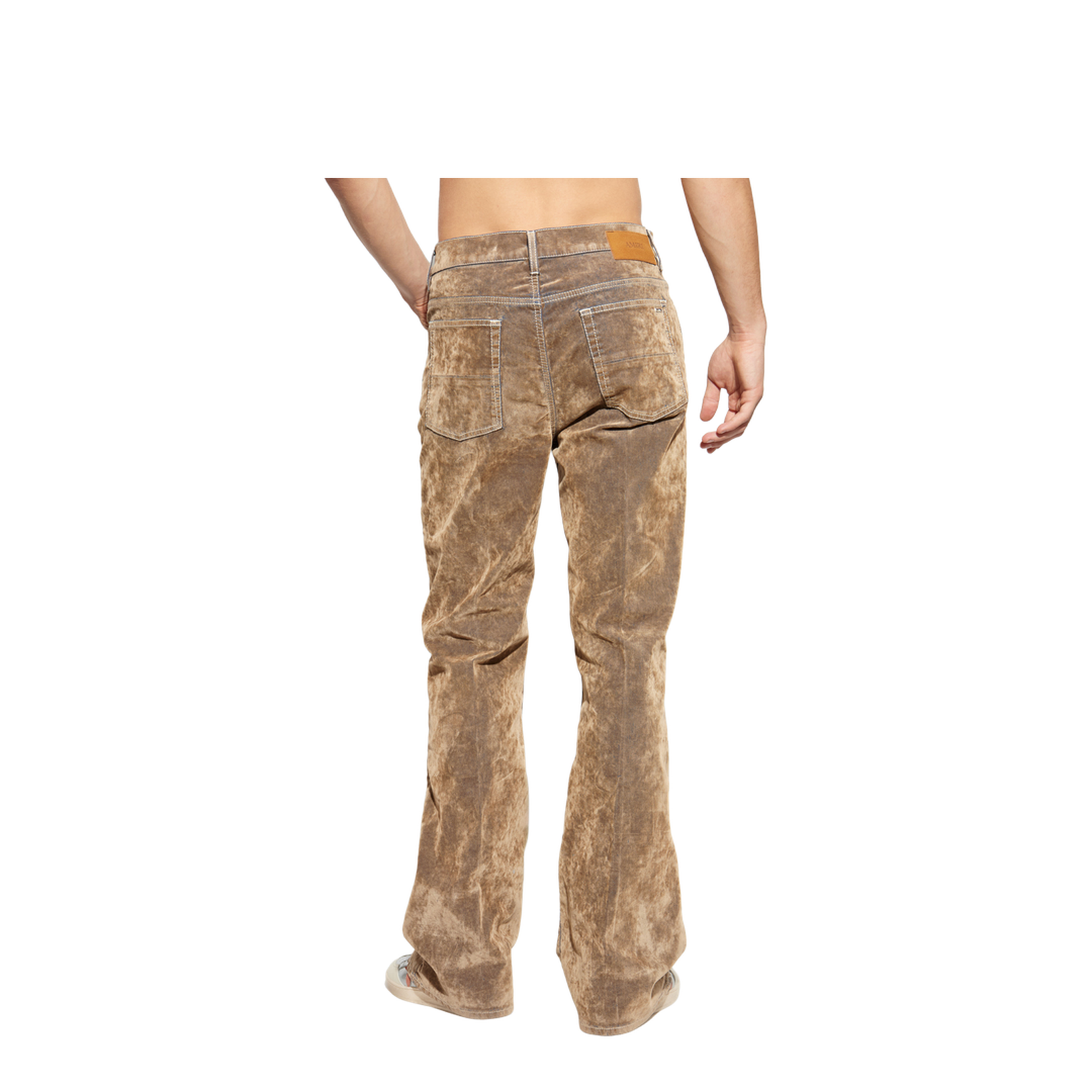 Jeans with a velvet finish