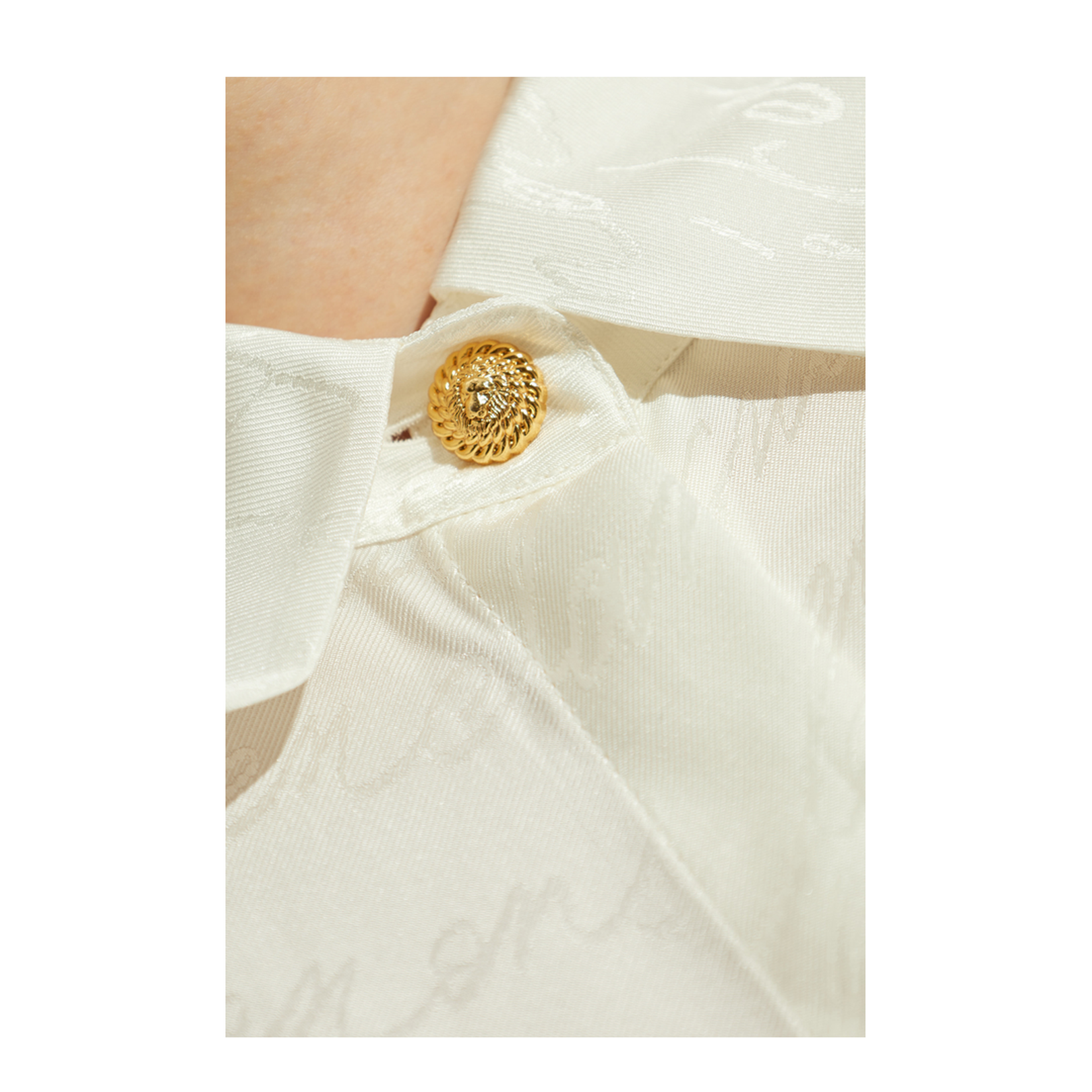 Satin Shirt with Monogram