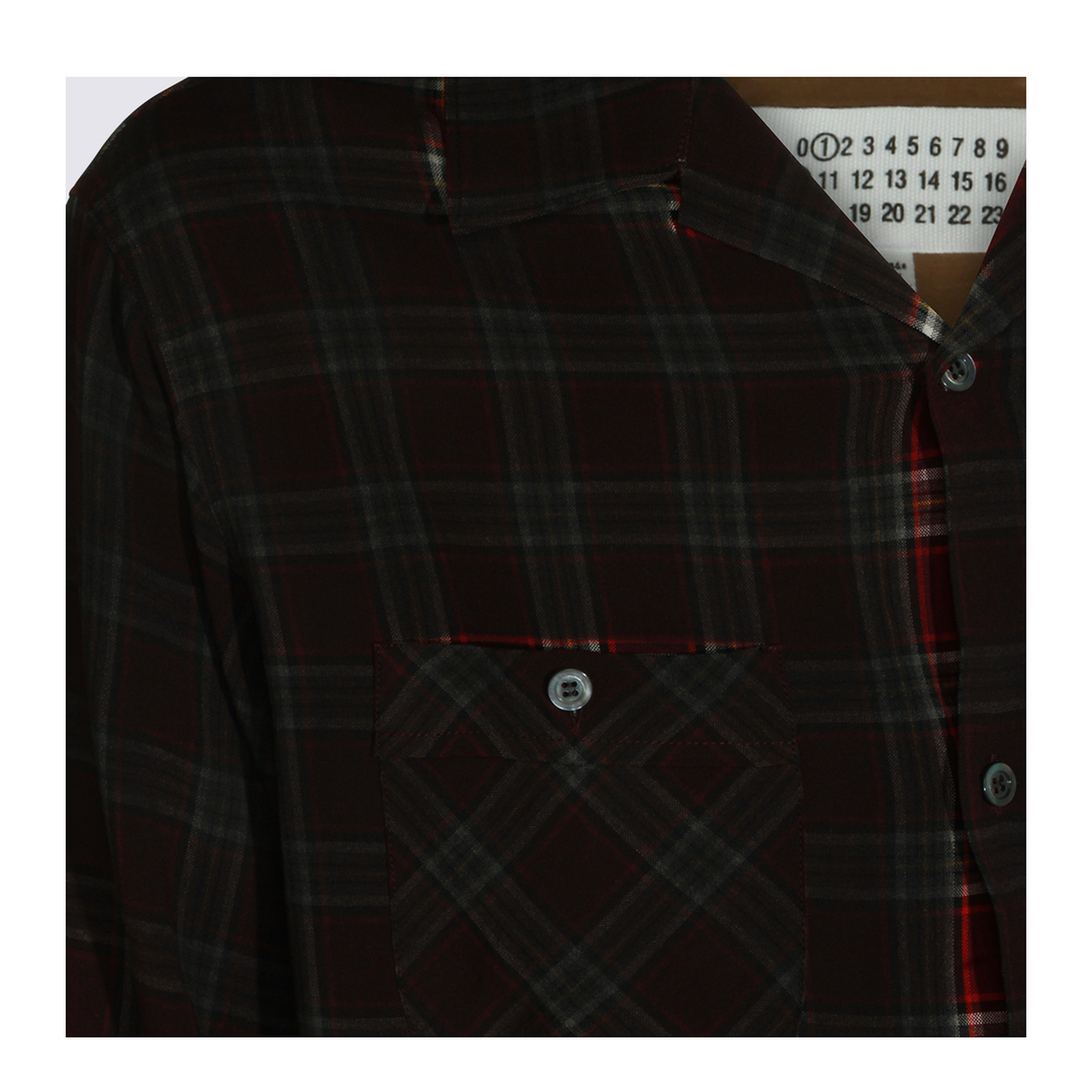 Red Gradient Check Shirt