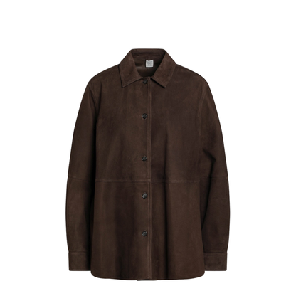 MAYFEYR - Toteme - Brown Leather Shirt Jacket - 261-WRT0707LE0200213