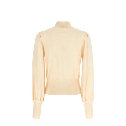 Pussybow Sweater Beige