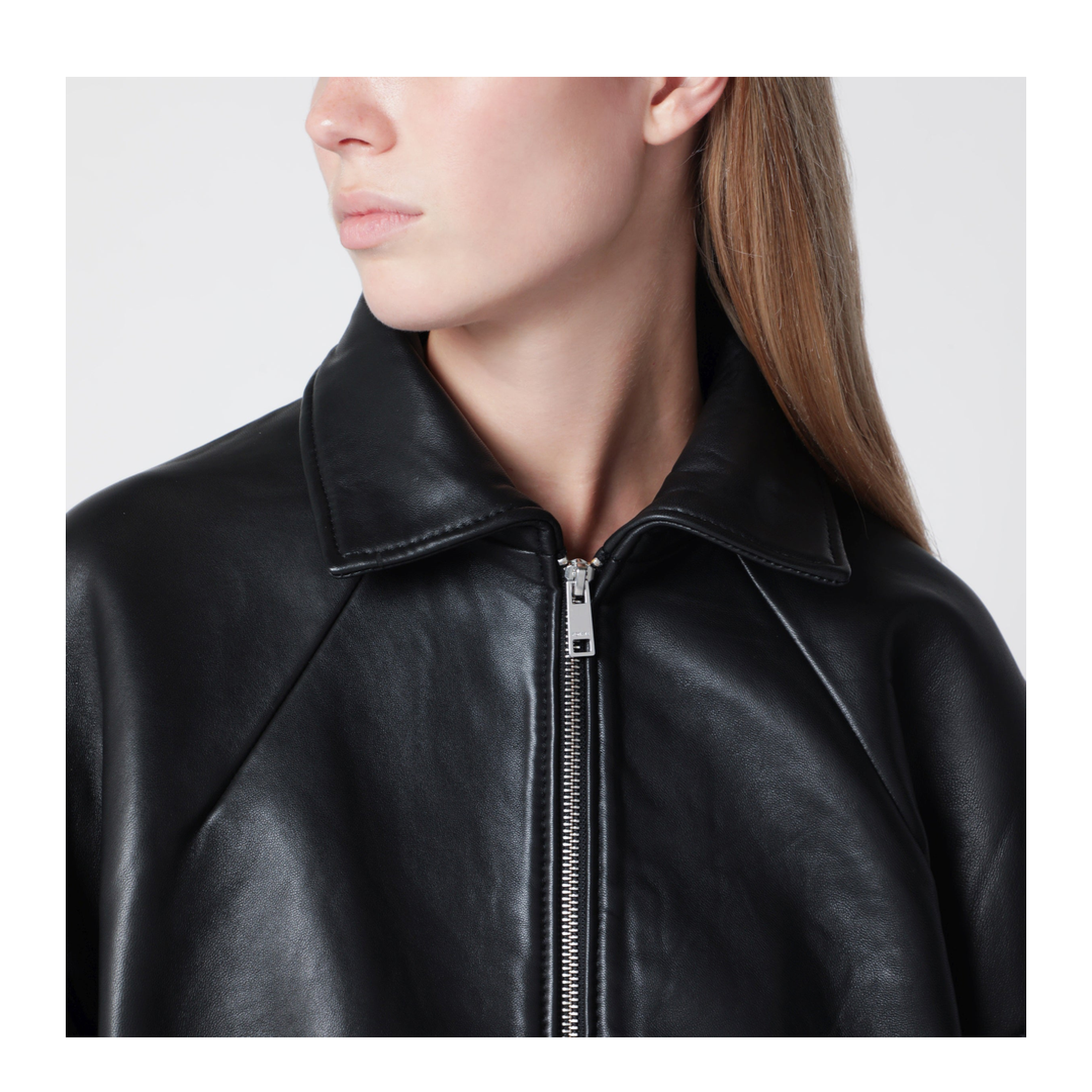 MAYFEYR - Rotate - Black Cropped Leather Jacket - 116544100BCR1585100