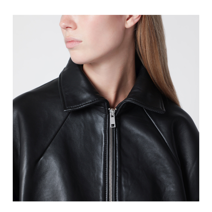 MAYFEYR - Rotate - Black Cropped Leather Jacket - 116544100BCR1585100